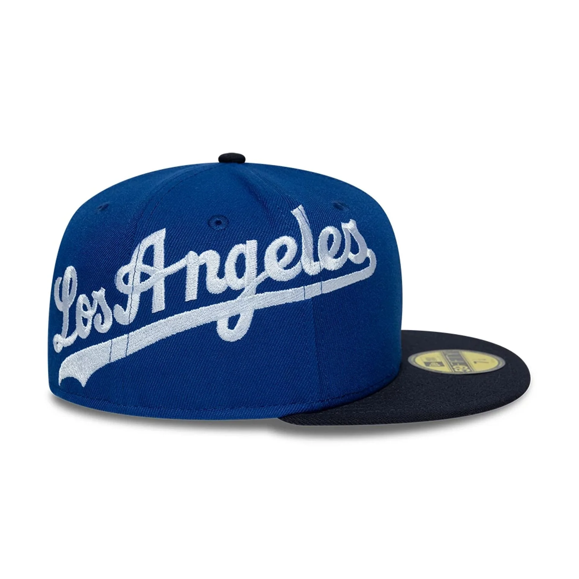 LA Dodgers MLB Multi Logo Satin Lined Blue 59FIFTY Fitted Cap - Image 5