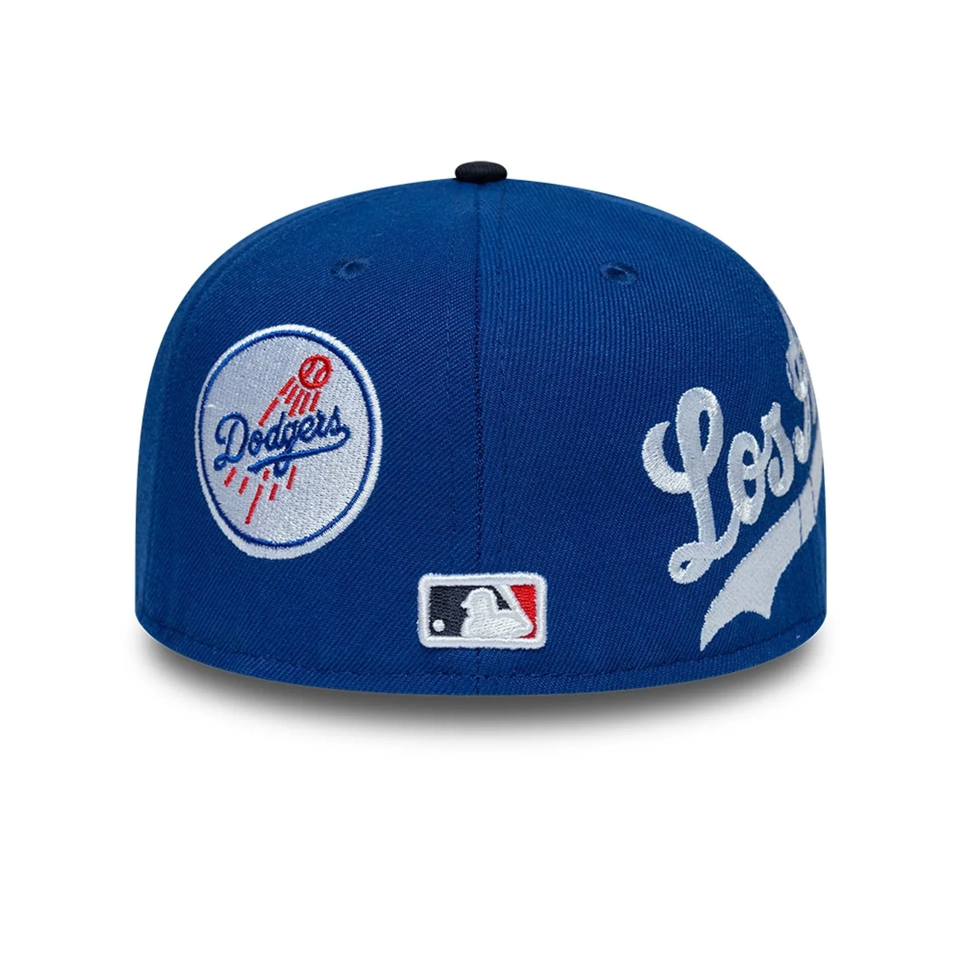 LA Dodgers MLB Multi Logo Satin Lined Blue 59FIFTY Fitted Cap - Image 7