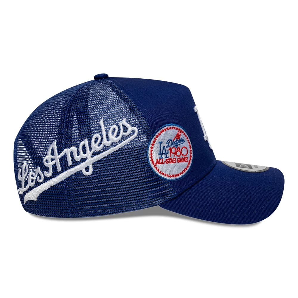 LA Dodgers MLB Patch Dark Blue 9FORTY A-Frame Trucker Adjustable Cap - Image 5