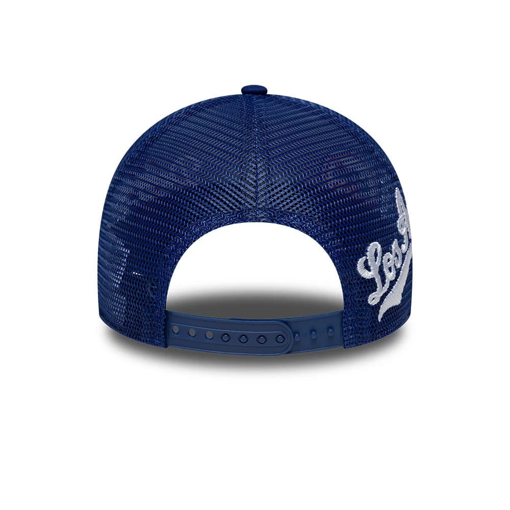 LA Dodgers MLB Patch Dark Blue 9FORTY A-Frame Trucker Adjustable Cap - Image 6