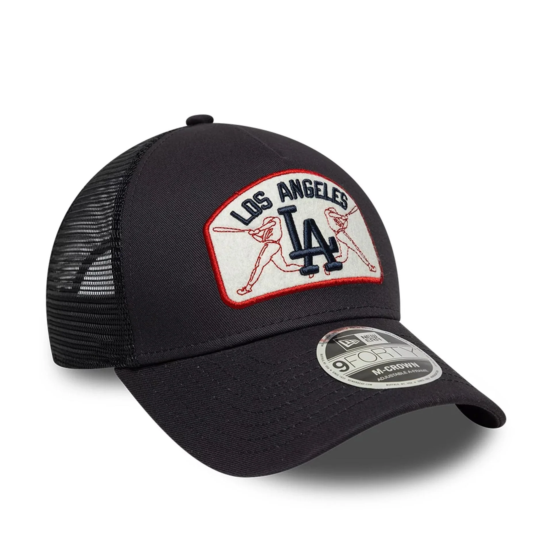 LA Dodgers MLB Patch Navy 9FORTY M-Crown A-Frame Trucker Adjustable Cap - Image 3