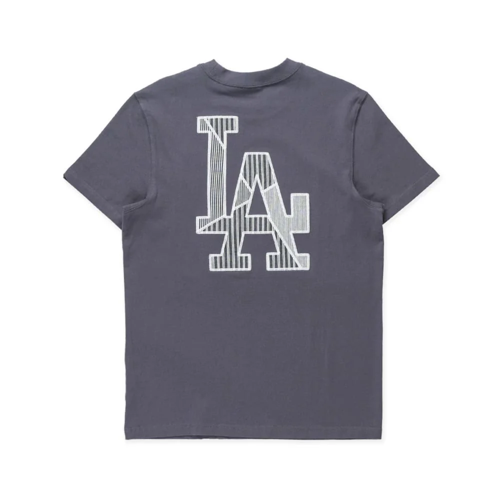 LA Dodgers MLB Patchwork Grey T-Shirt - Image 2