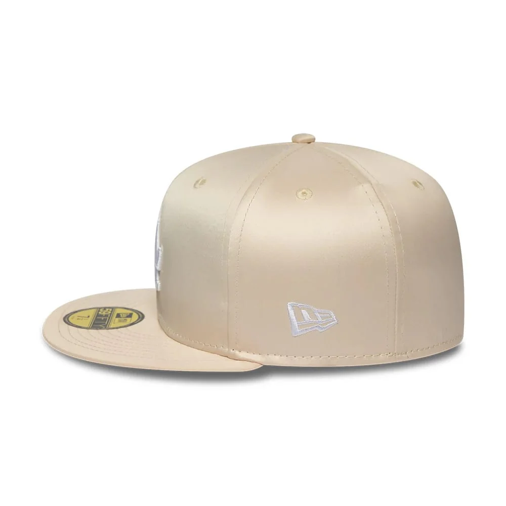 LA Dodgers MLB Satin Cream 59FIFTY Fitted Cap - Image 6