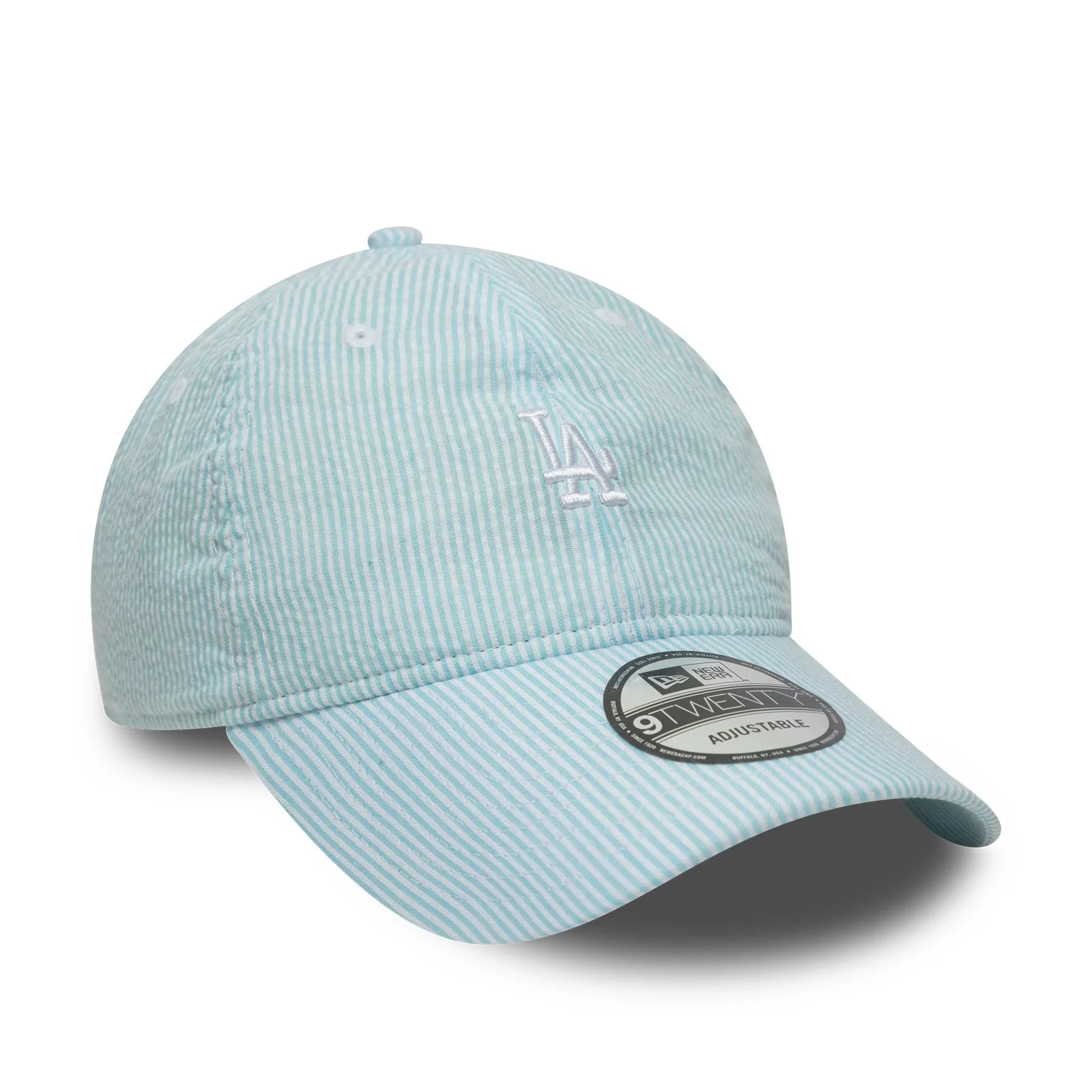 LA Dodgers MLB Seersucker Pastel Blue 9TWENTY Adjustable Cap - Image 3