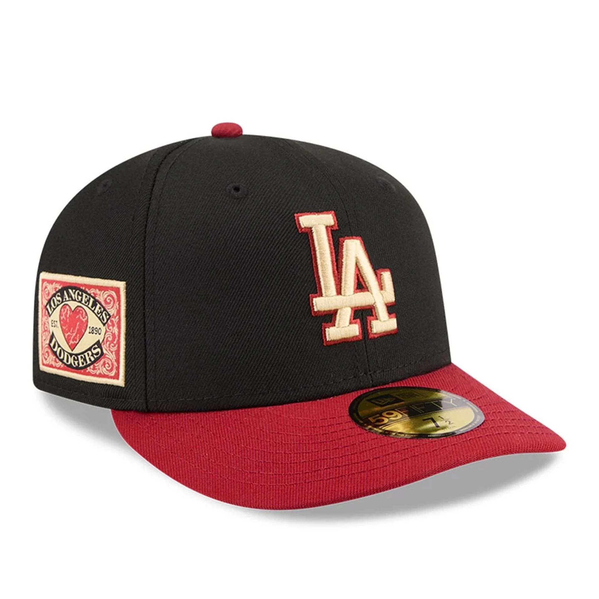 LA Dodgers MLB Team Cards Black 59FIFTY Fitted Cap