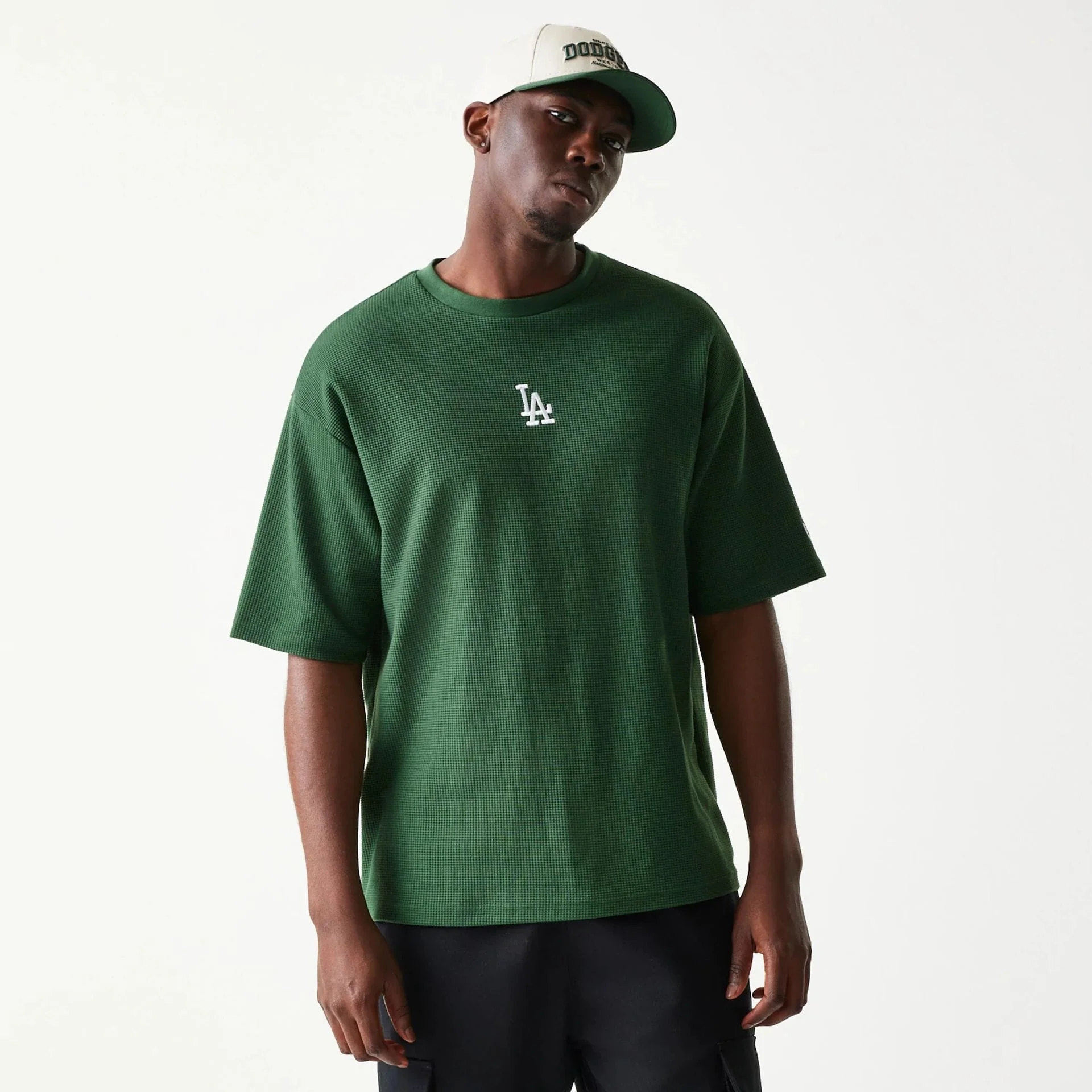 LA Dodgers MLB Waffle Dark Green Oversized T-Shirt