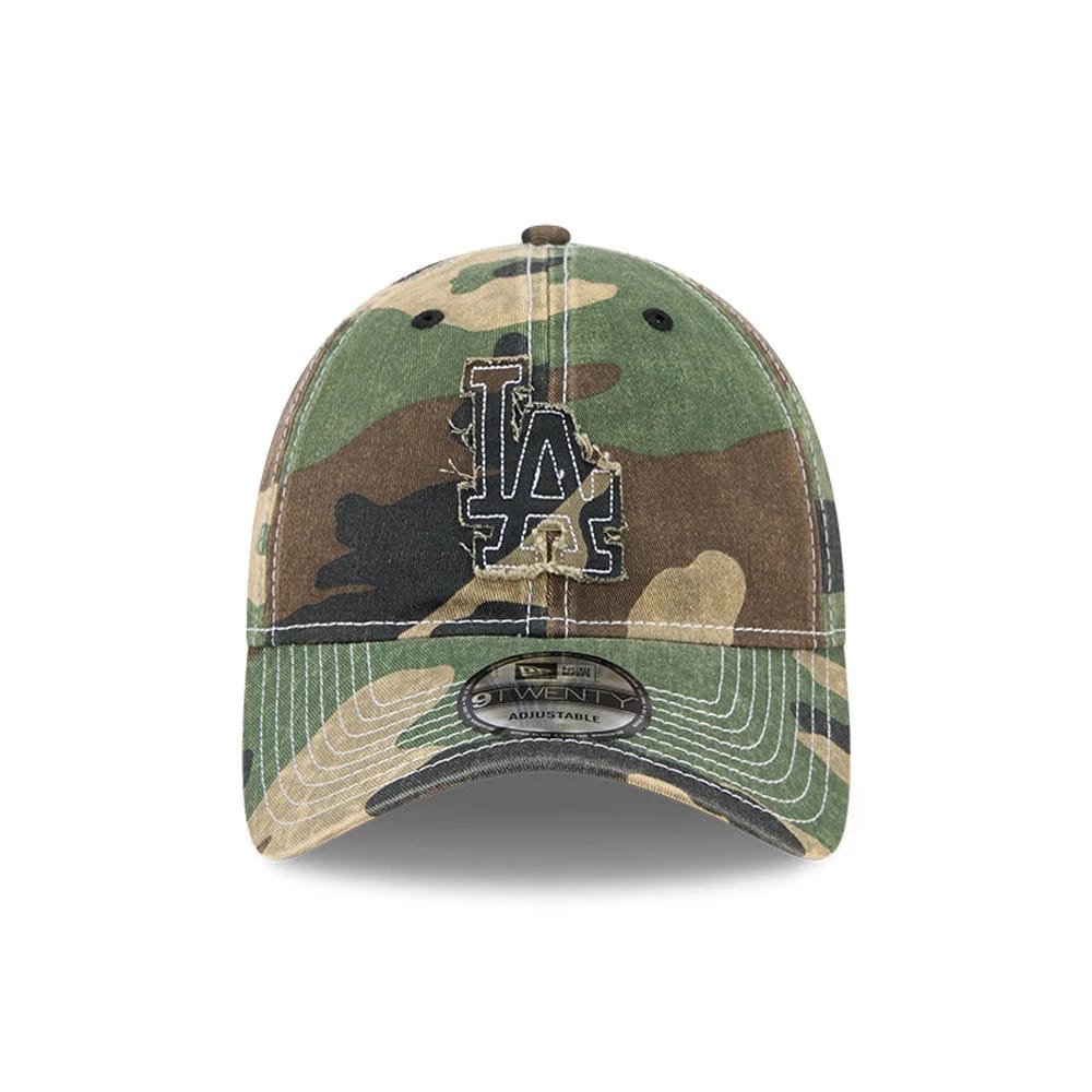 LA Dodgers MLB Washed Camo Open Green 9TWENTY Adjustable Cap - Image 2