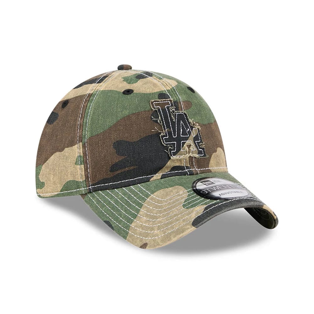 LA Dodgers MLB Washed Camo Open Green 9TWENTY Adjustable Cap - Image 3