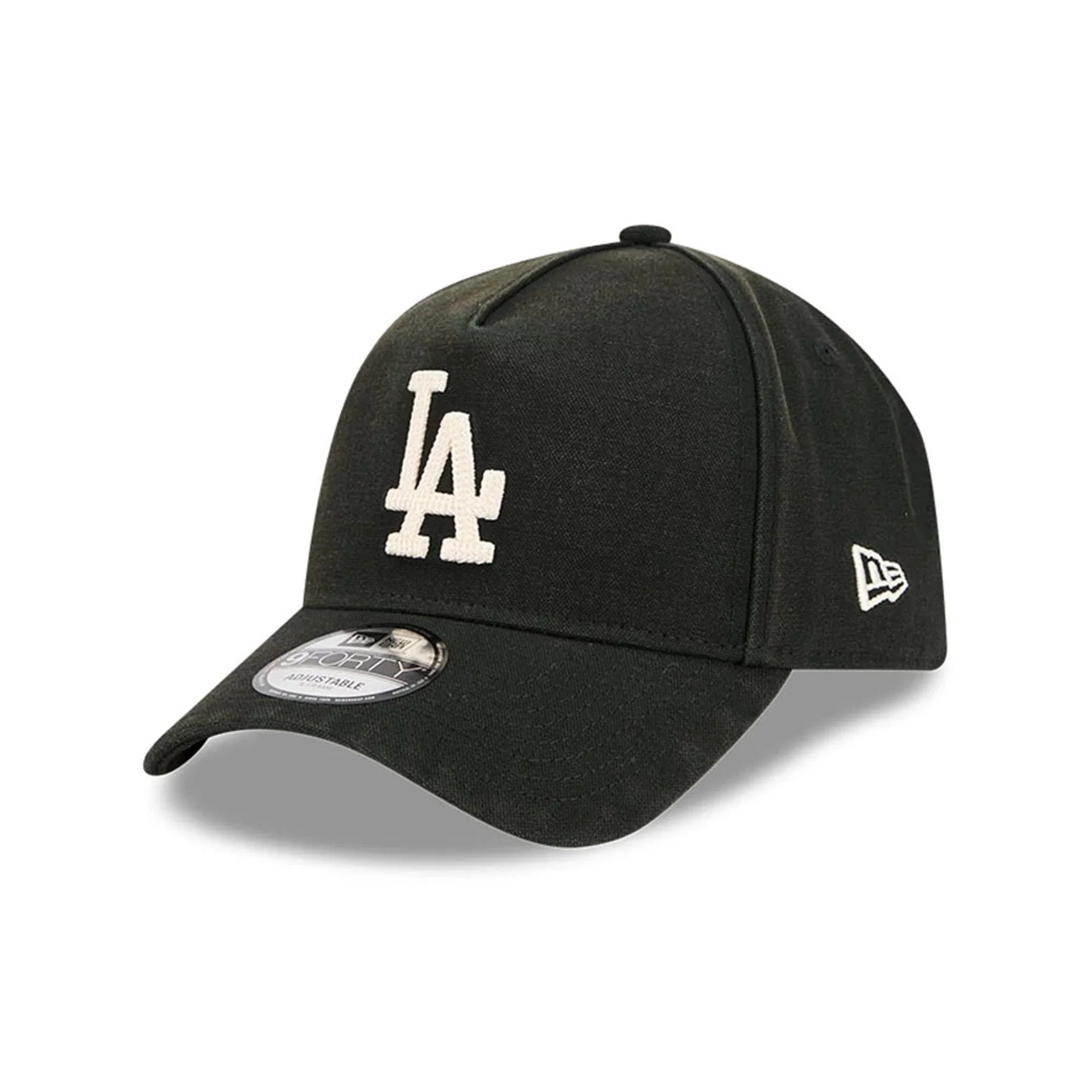 LA Dodgers MLB Washed Canvas Black 9FORTY A-Frame Adjustable Cap