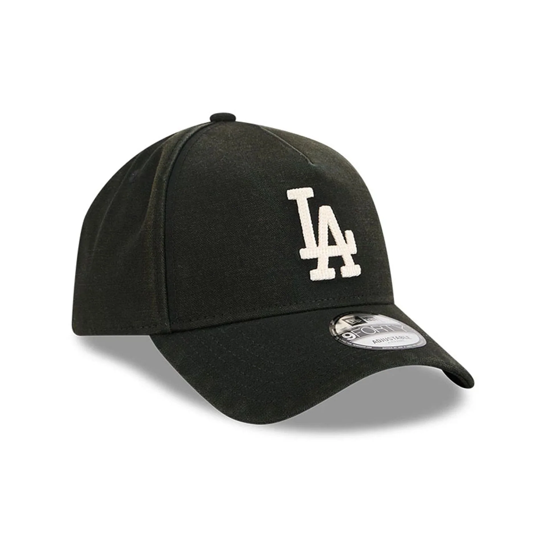 LA Dodgers MLB Washed Canvas Black 9FORTY A-Frame Adjustable Cap - Image 3