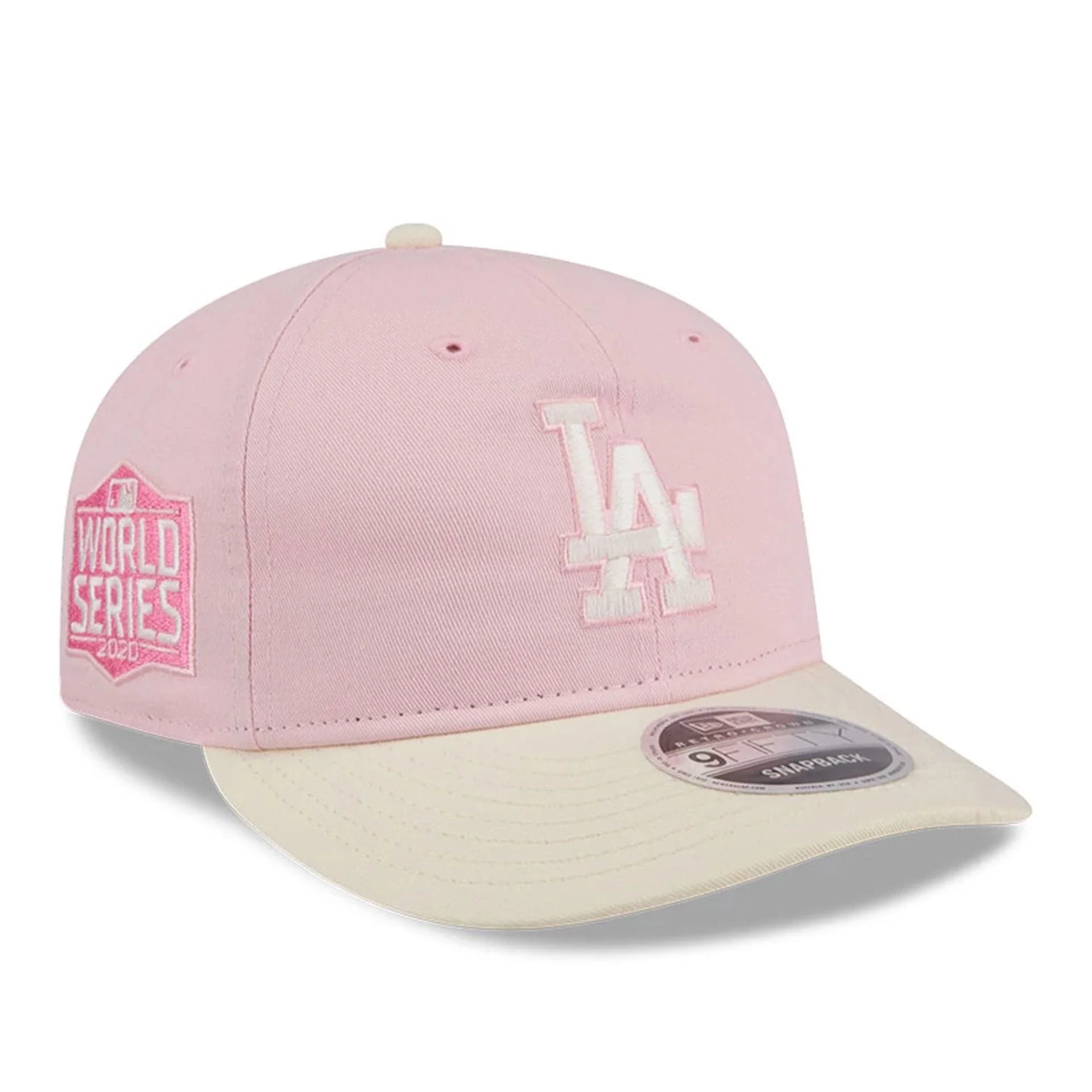 LA Dodgers MLB Washed Tie Dye Pastel Pink 9FIFTY Snapback Adjustable Cap