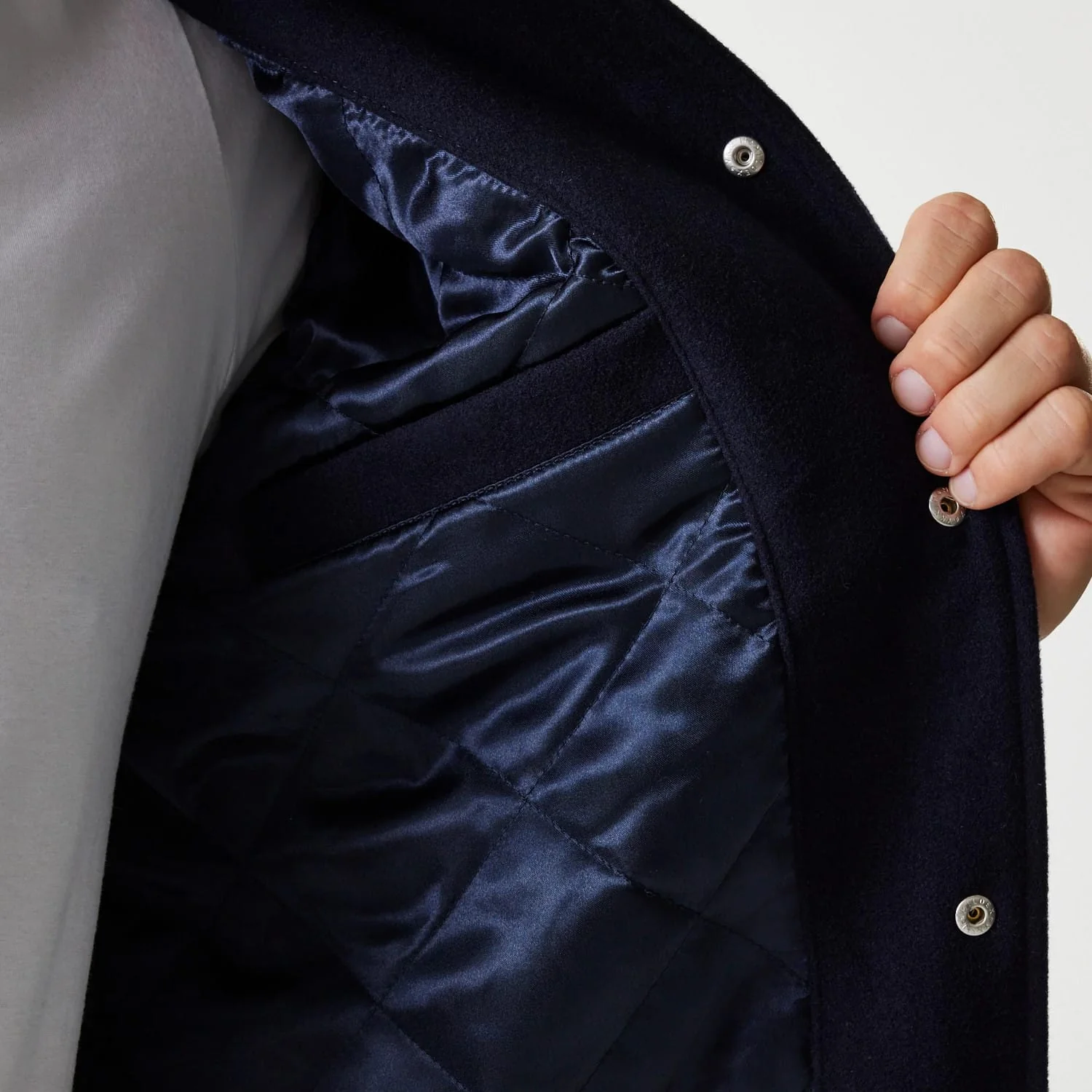 LA Dodgers MLB Wordmark Navy Varsity Jacket - Image 6