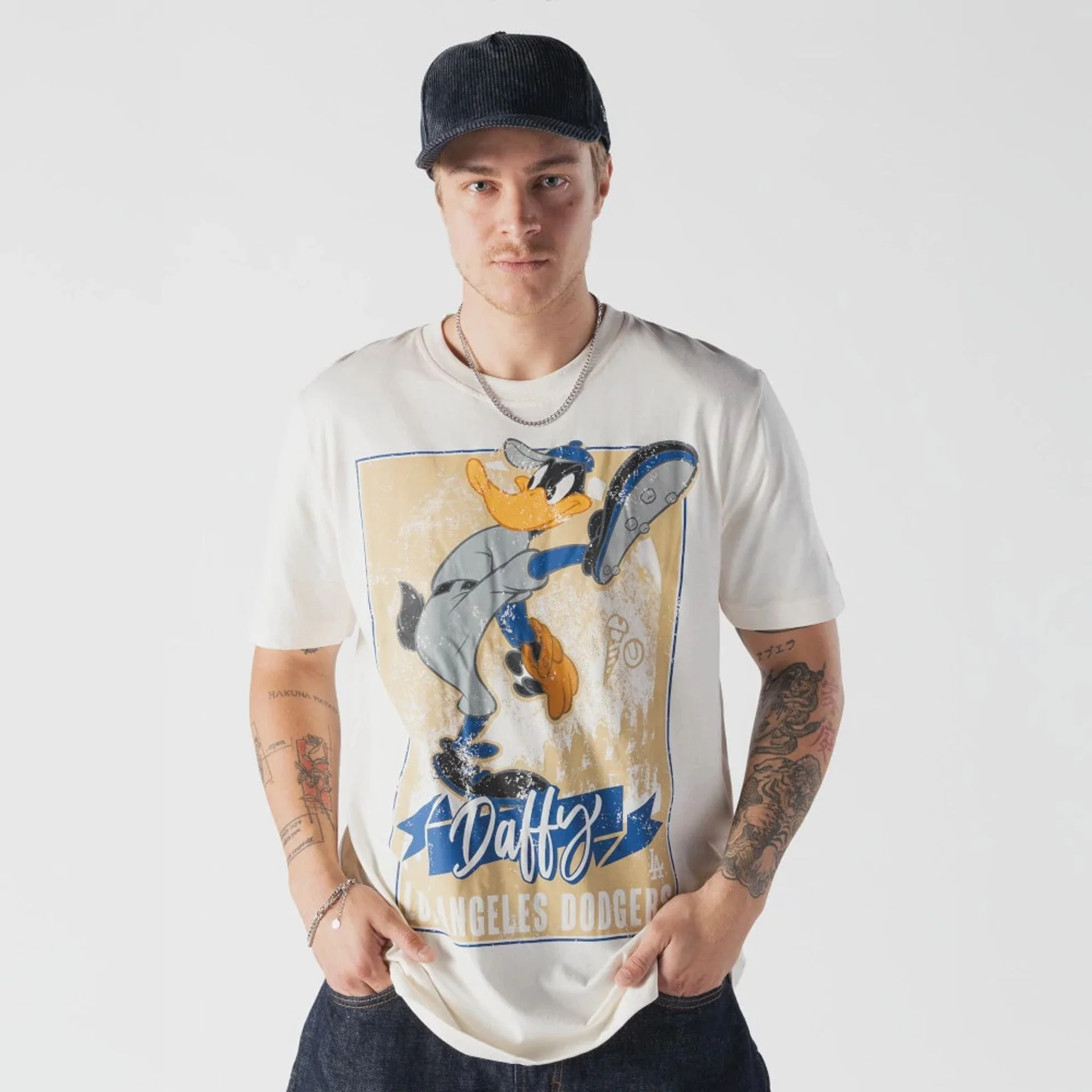 LA Dodgers MLB X Looney Tunes Cream T-Shirt