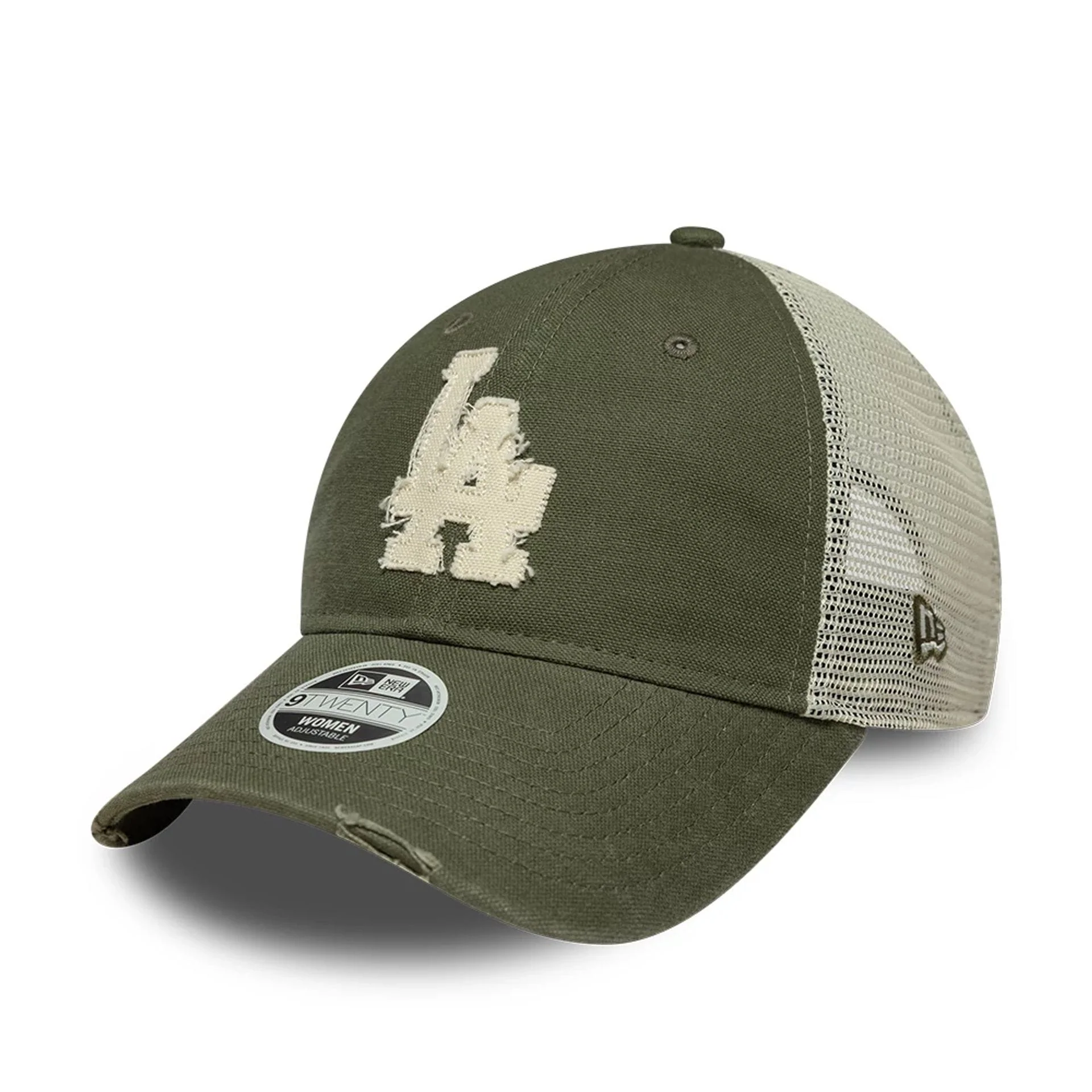 LA Dodgers Womens MLB Green 9TWENTY Trucker Adjustable Cap