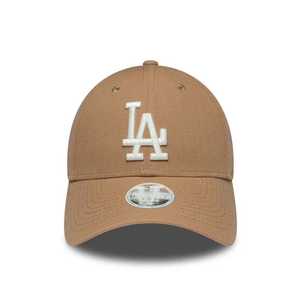 LA Dodgers Womens MLB Linen Dark Beige 9FORTY Adjustable Cap - Image 2