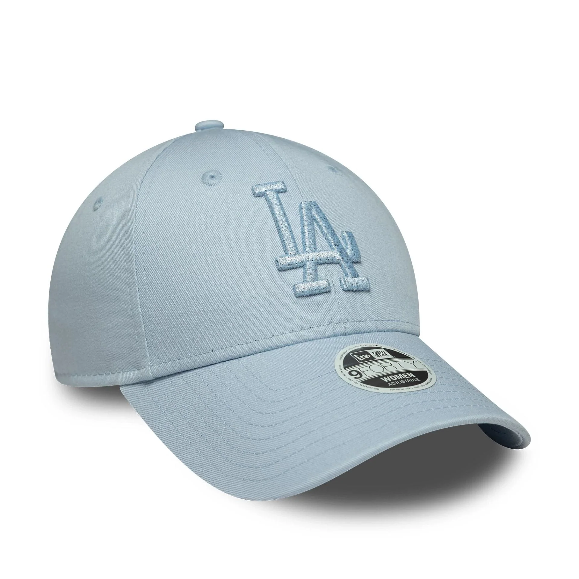 LA Dodgers Womens MLB Metallic Logo Pastel Blue 9FORTY Cap - Image 3