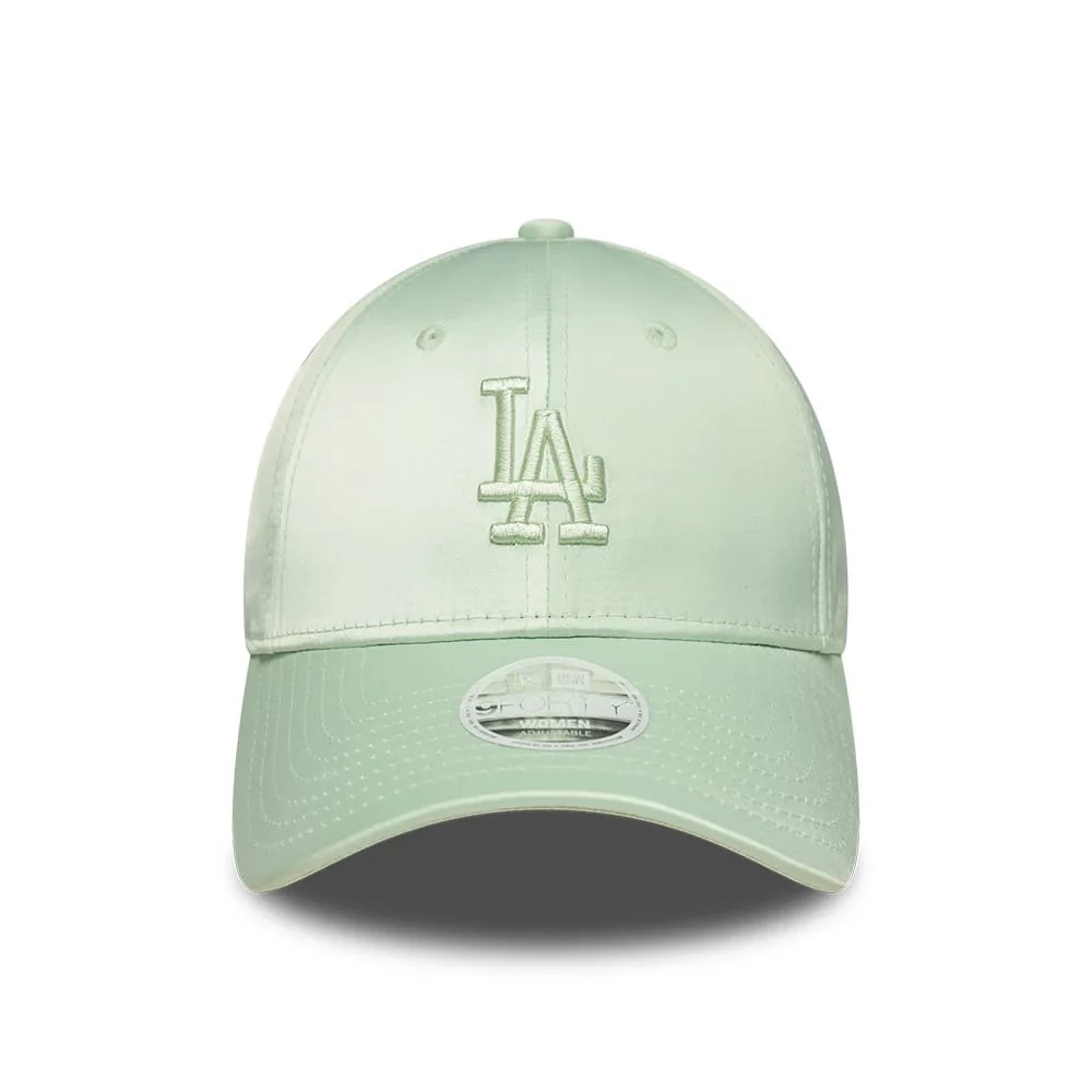 LA Dodgers Womens MLB Satin Bow Back Pastel Green 9FORTY Adjustable Cap - Image 3