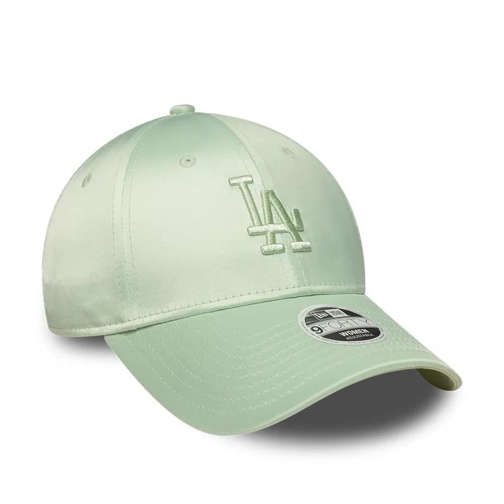 LA Dodgers Womens MLB Satin Bow Back Pastel Green 9FORTY Adjustable Cap - Image 4