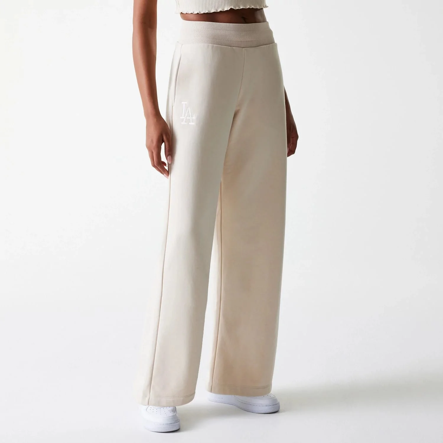 LA Dodgers Womens MLB Tonal Light Beige Straight Leg Joggers