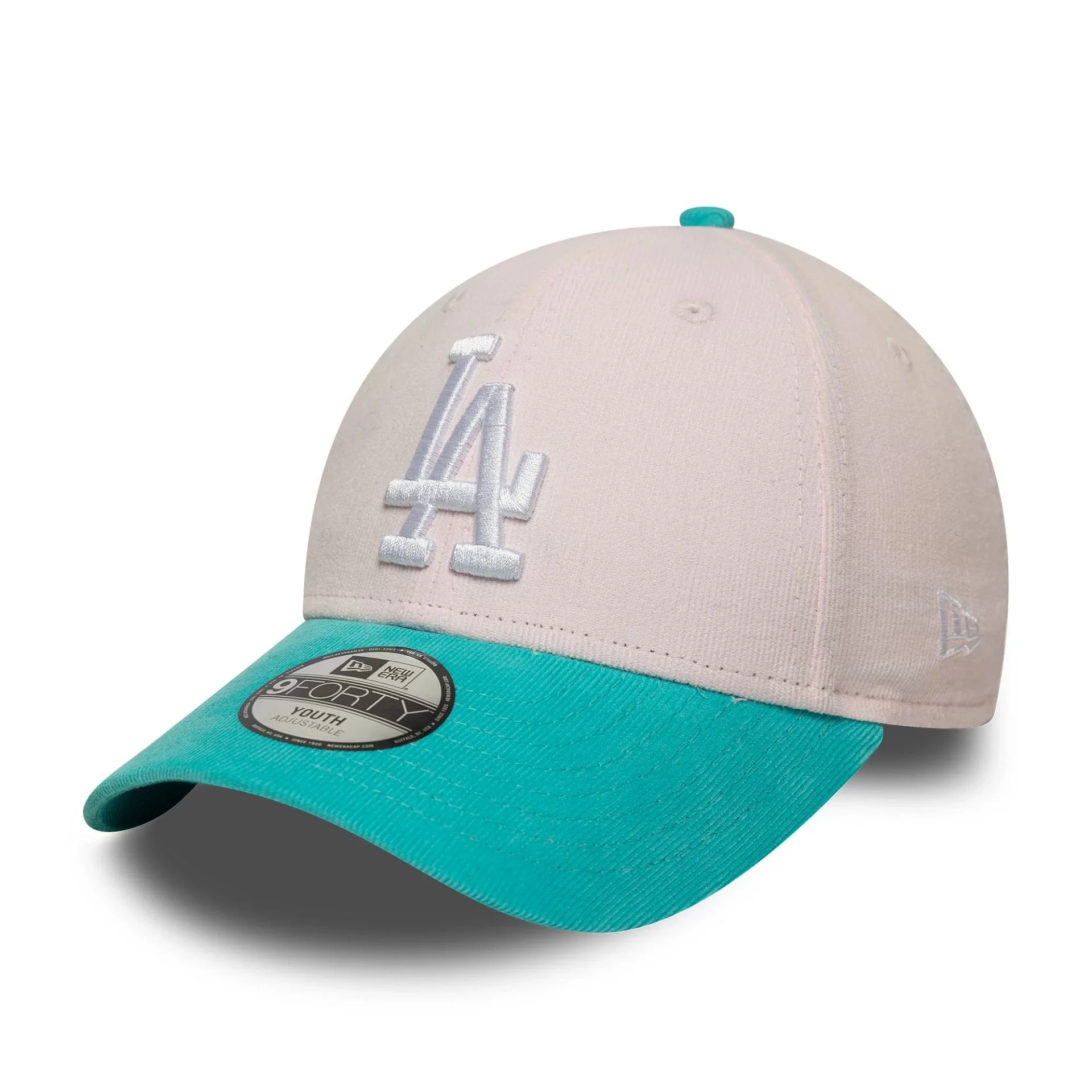 LA Dodgers Youth MLB Cord Pastel Pink 9FORTY Adjustable Cap