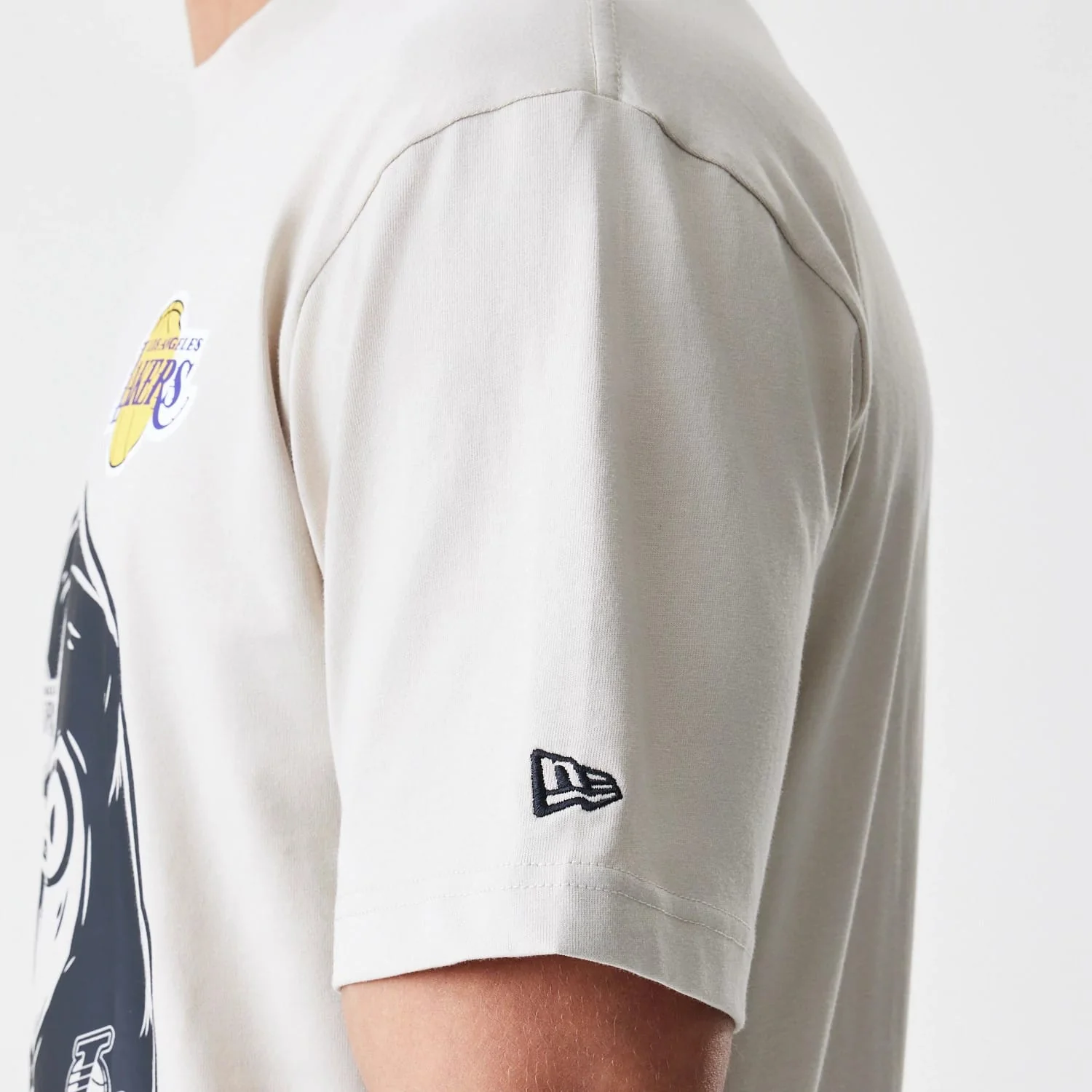 LA Lakers Modern Driver Light Beige T-Shirt - Image 4