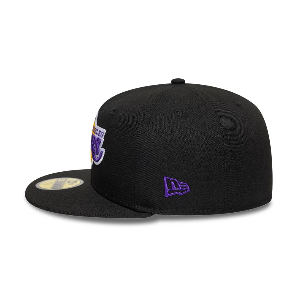 LA Lakers NBA Black 59FIFTY Fitted Cap - Image 5