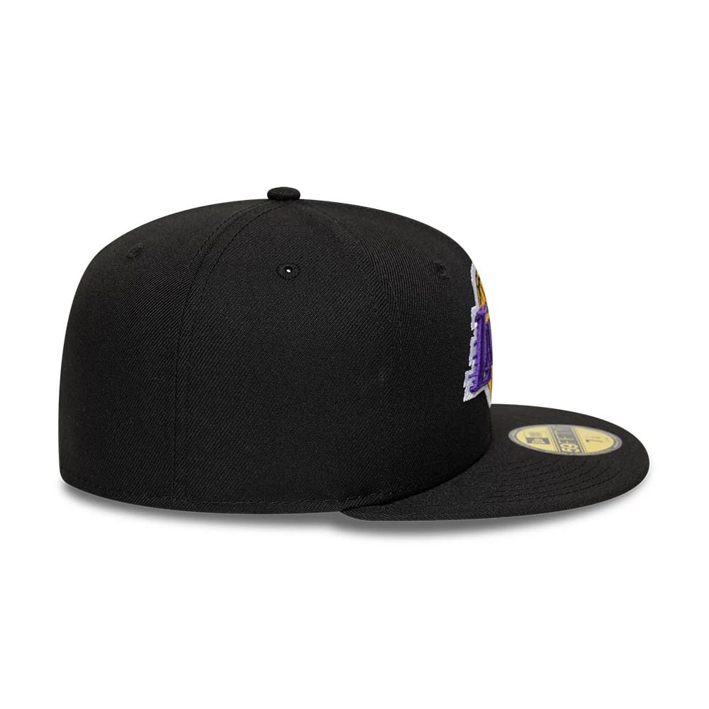 LA Lakers NBA Black 59FIFTY Fitted Cap - Image 6