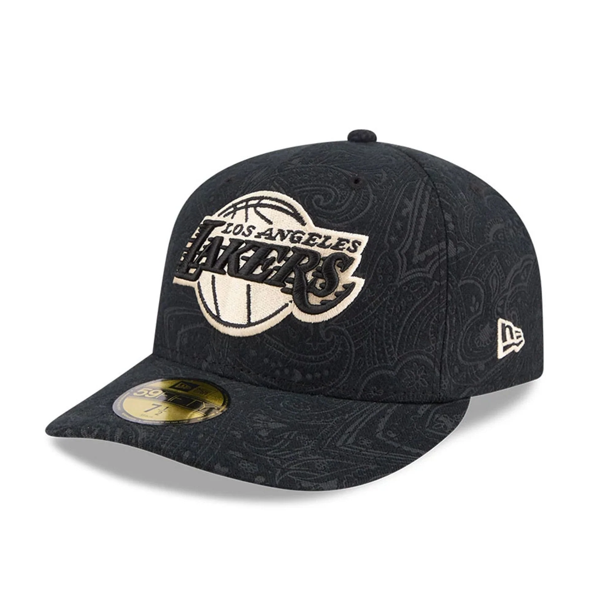 LA Lakers NBA Brushed Cotton Black 59FIFTY Fitted Cap