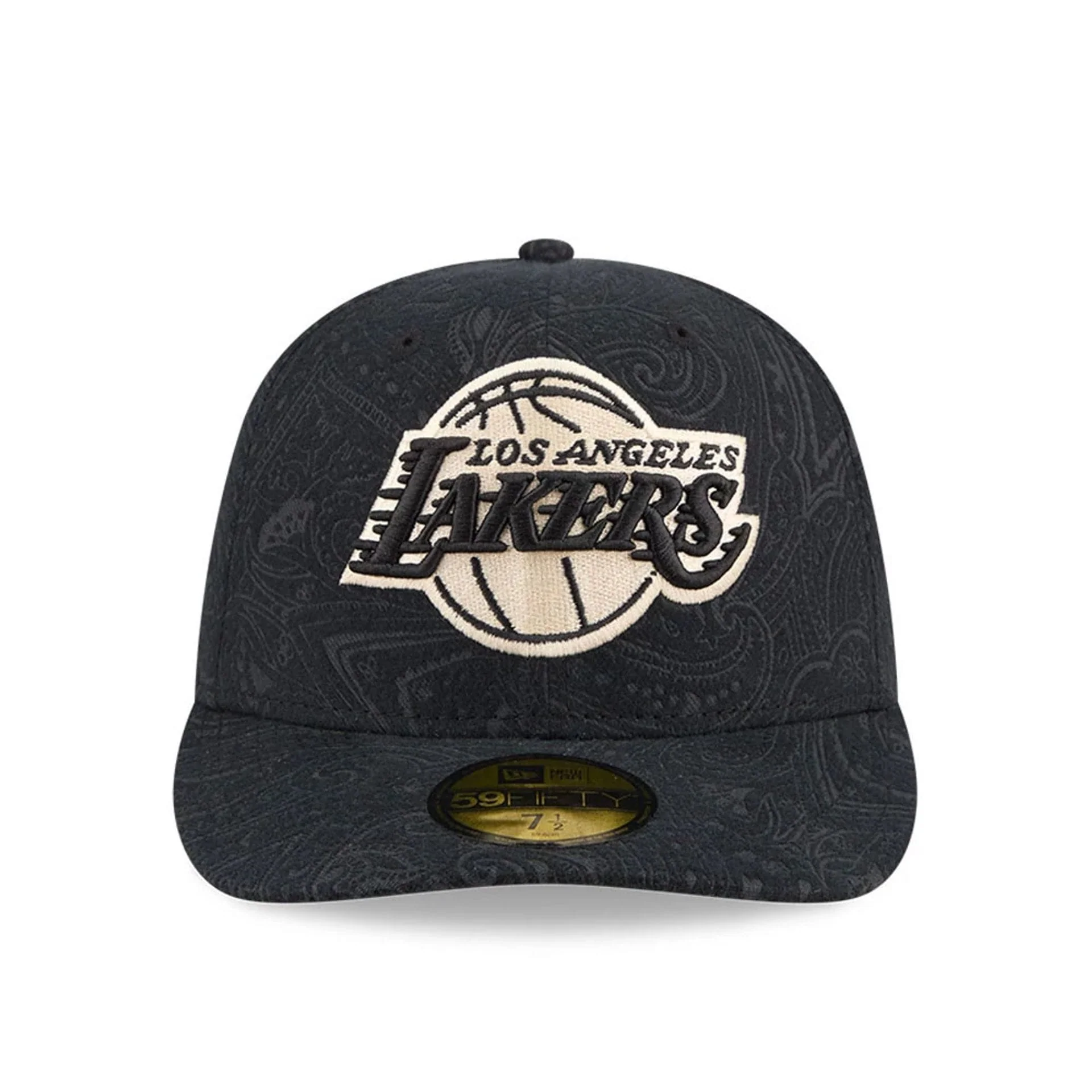 LA Lakers NBA Brushed Cotton Black 59FIFTY Fitted Cap - Image 3