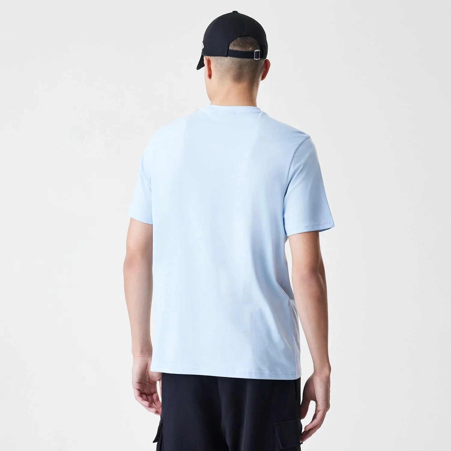 LA Lakers NBA Bubble Wordmark Pastel Blue T-Shirt - Image 2