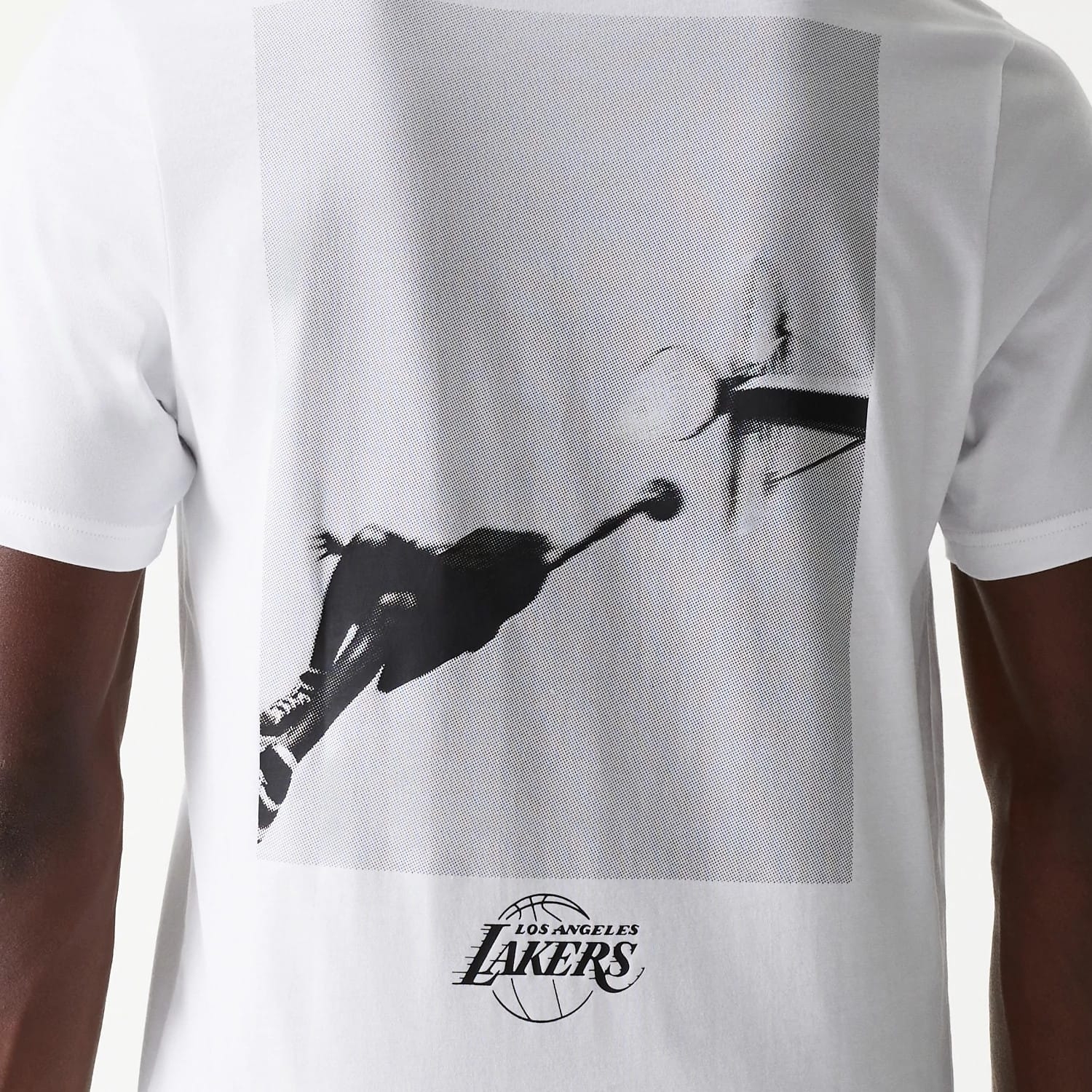 LA Lakers NBA Court Graphic White T-Shirt - Image 4