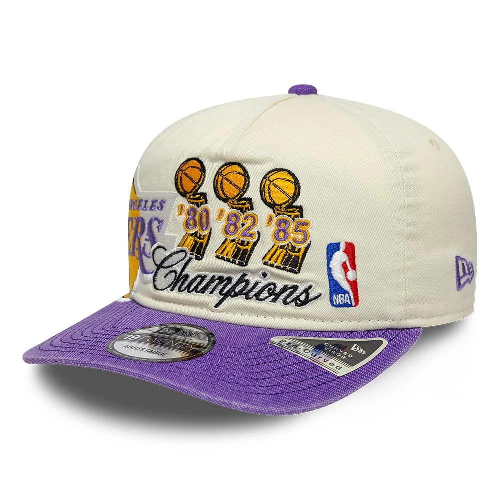 LA Lakers NBA Hardwood Classic Cream 19TWENTY Adjustable Cap - Image 4