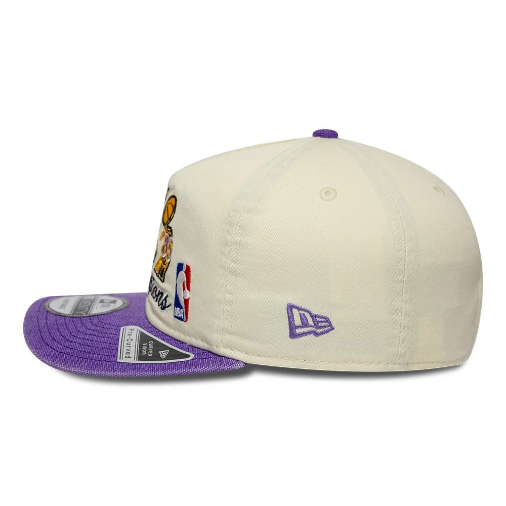 LA Lakers NBA Hardwood Classic Cream 19TWENTY Adjustable Cap - Image 7