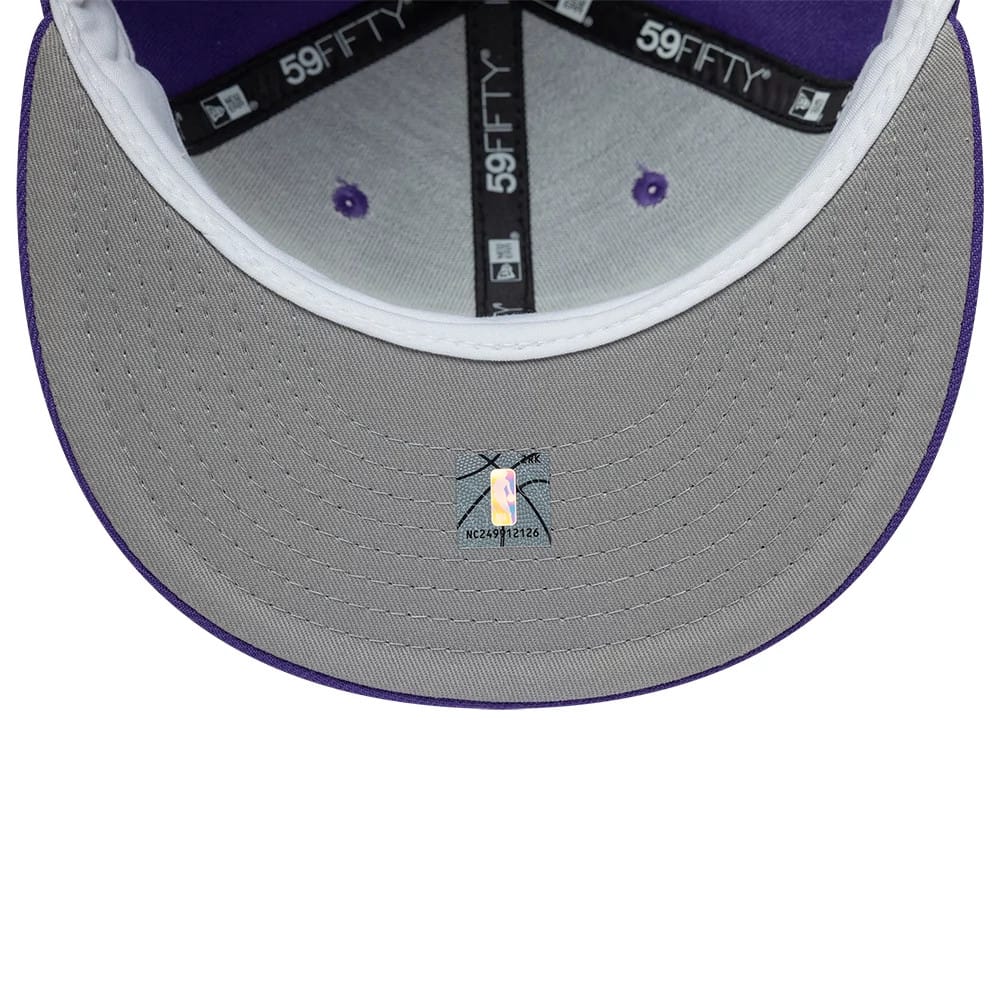 LA Lakers NBA Hardwood Classic Purple 59FIFTY Fitted Cap - Image 2