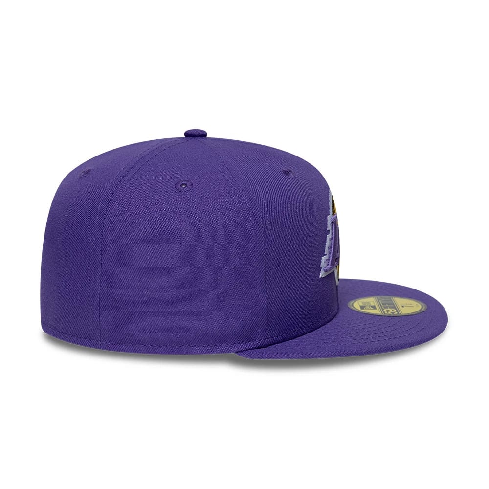 LA Lakers NBA Hardwood Classic Purple 59FIFTY Fitted Cap - Image 7
