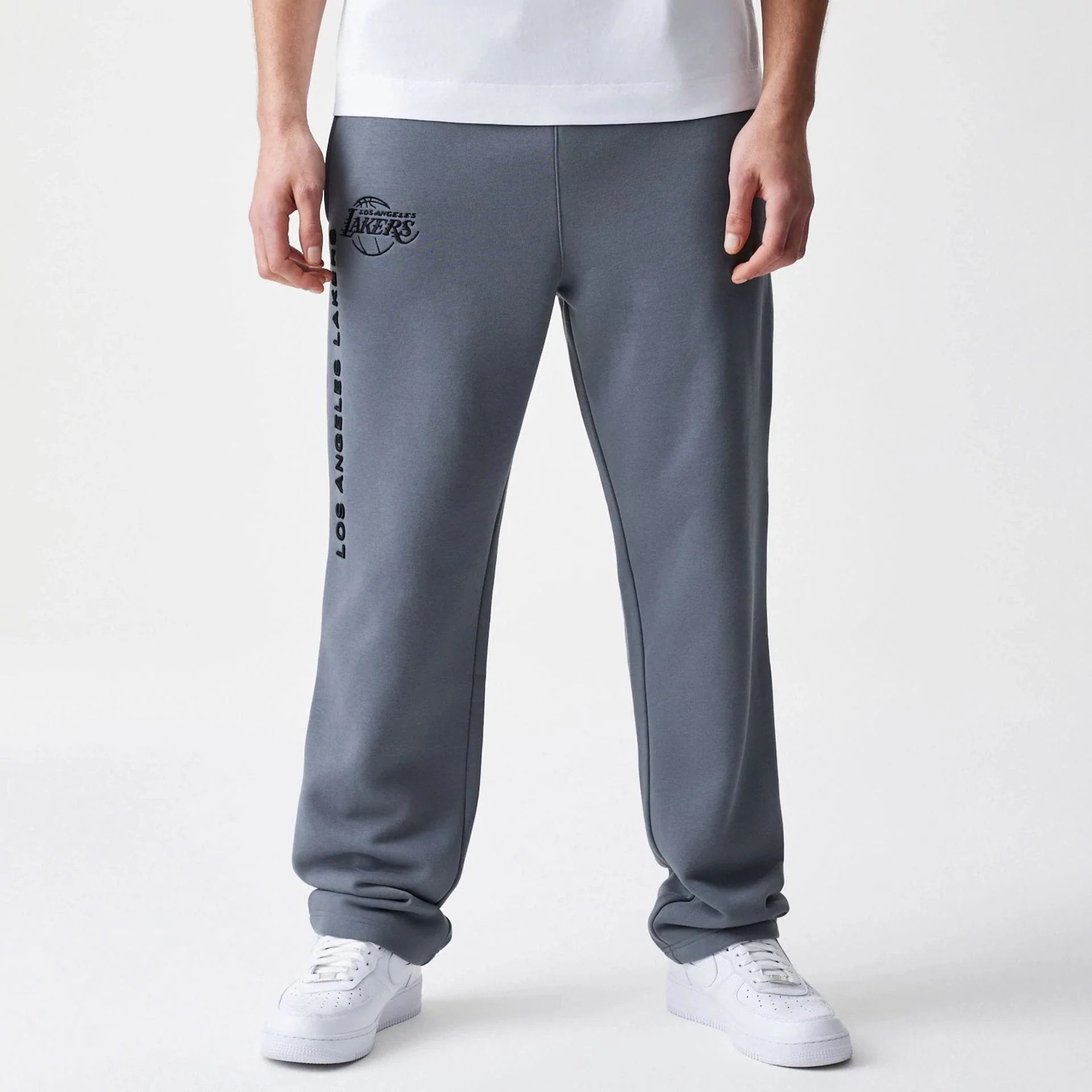 LA Lakers NBA Linear Dark Grey Straight Leg Joggers
