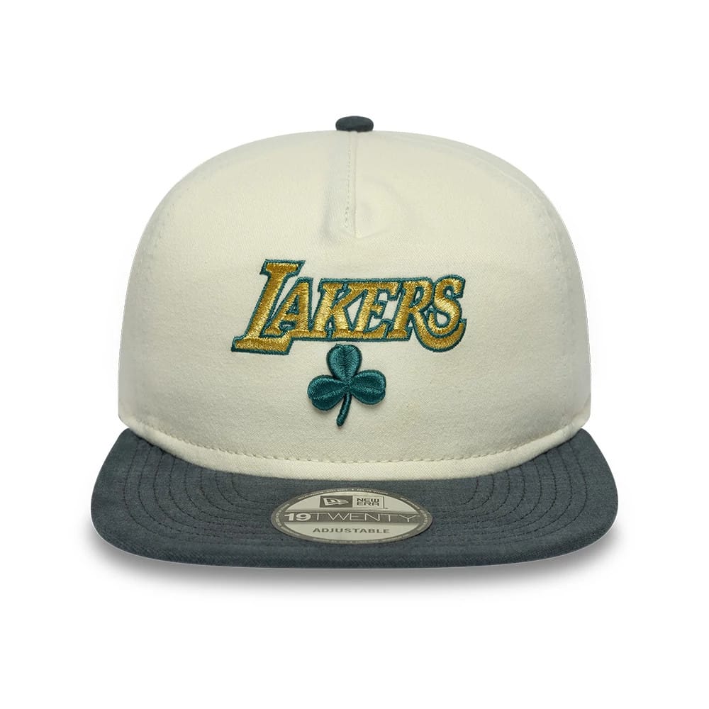 LA Lakers NBA Metallic Logo Cream 19TWENTY Adjustable Cap - Image 3