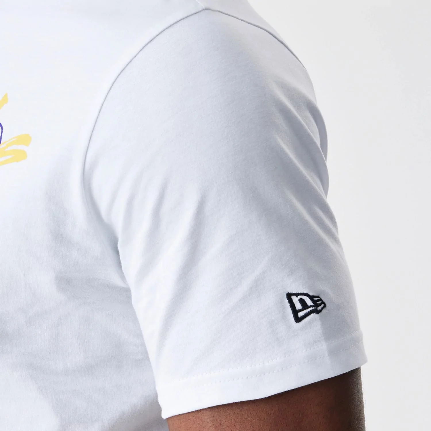 LA Lakers NBA Script White T-Shirt - Image 5