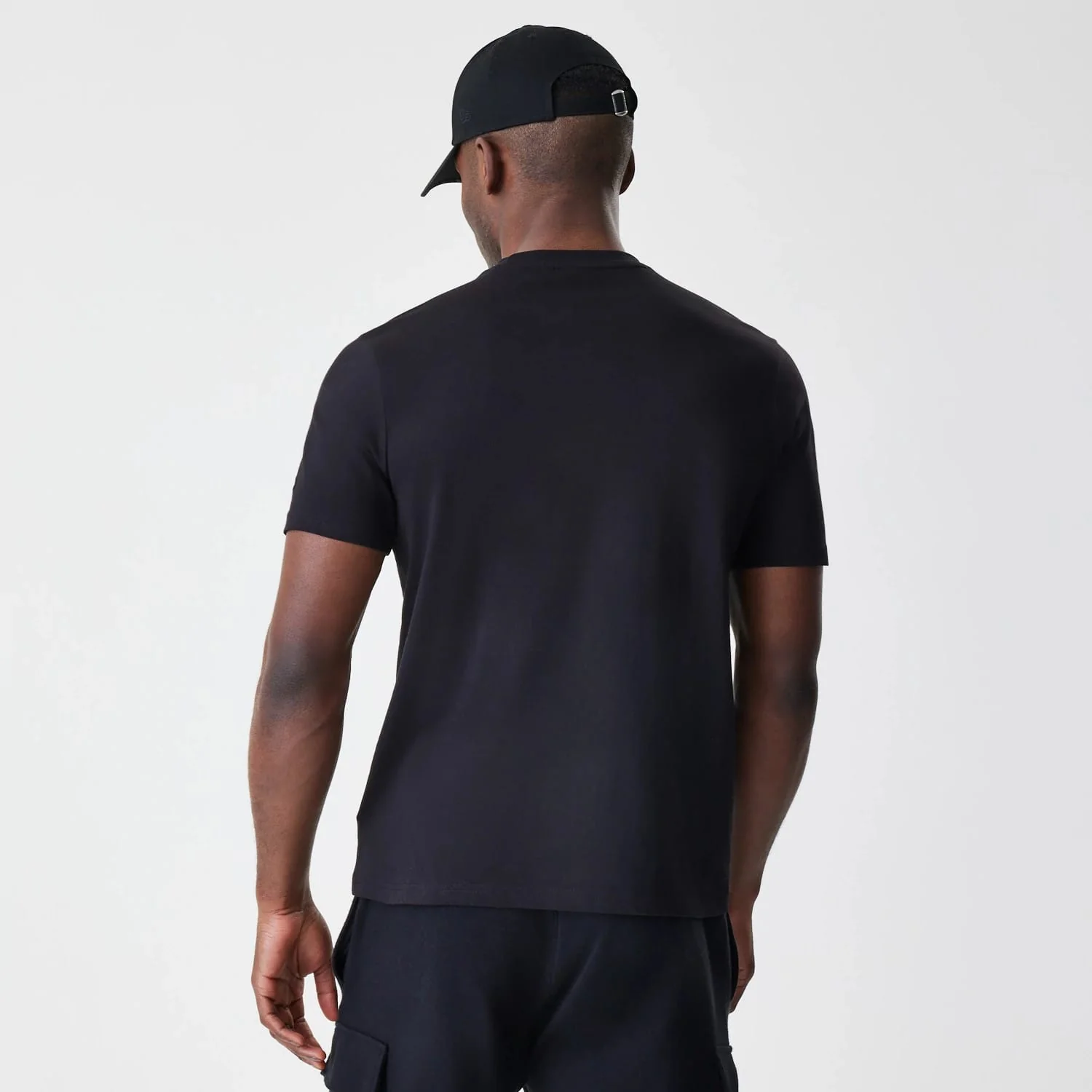 LA Lakers NBA Stack Wordmark Black T-Shirt - Image 2