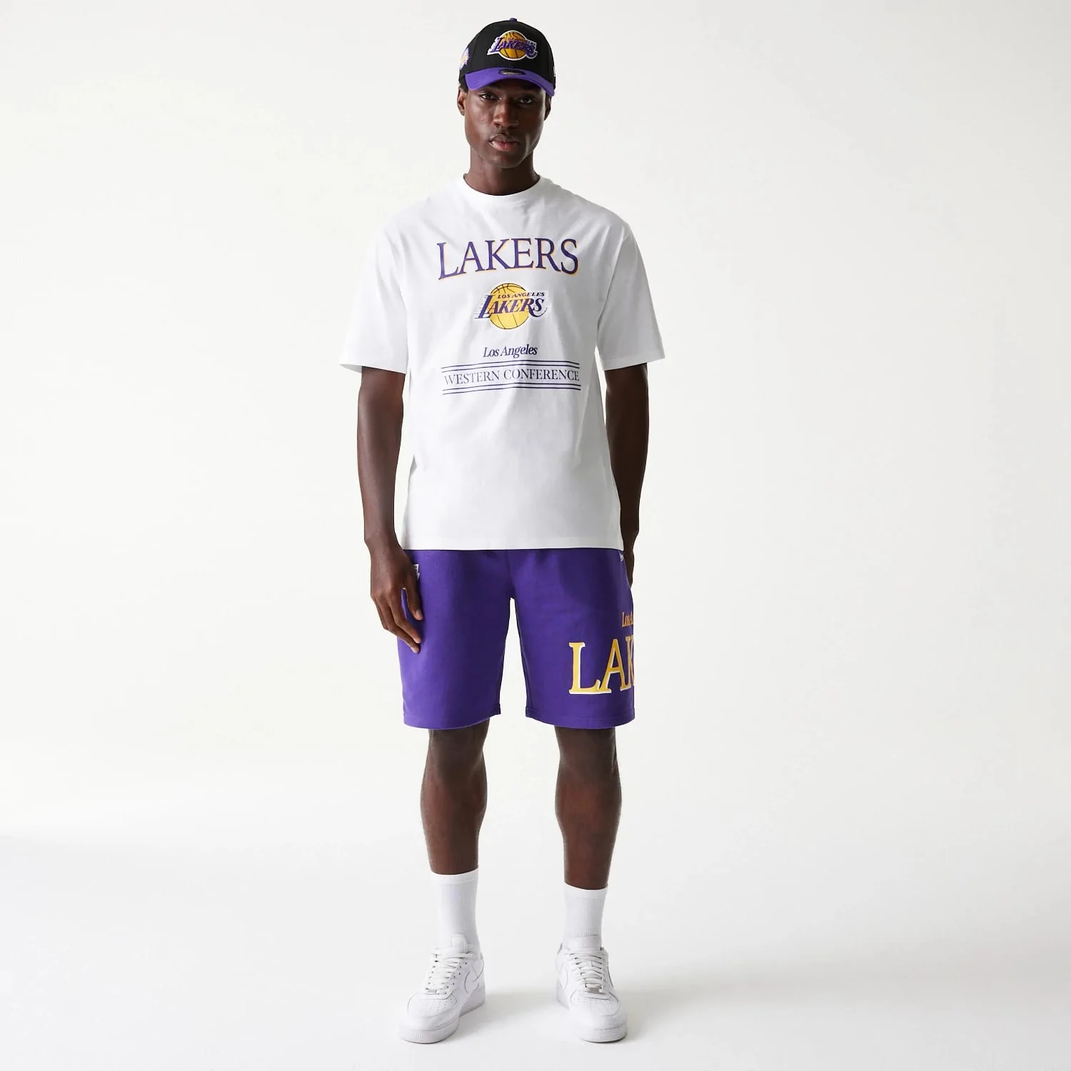 LA Lakers NBA Team Graphic White Oversized T-Shirt - Image 8