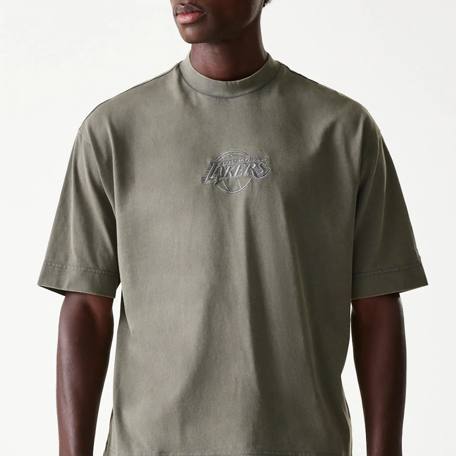 LA Lakers NBA Washed Grey Box T-Shirt - Image 3