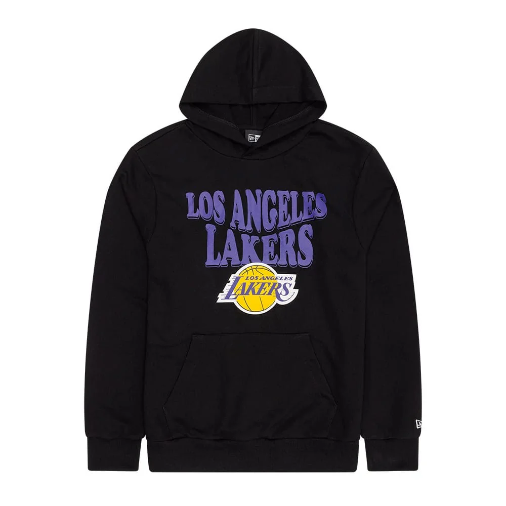 LA Lakers NBA Wordmark Black Pullover Hoodie