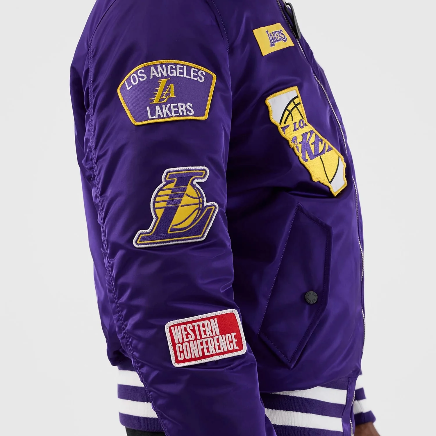 LA Lakers NBA x Alpha Purple Jacket - Image 6
