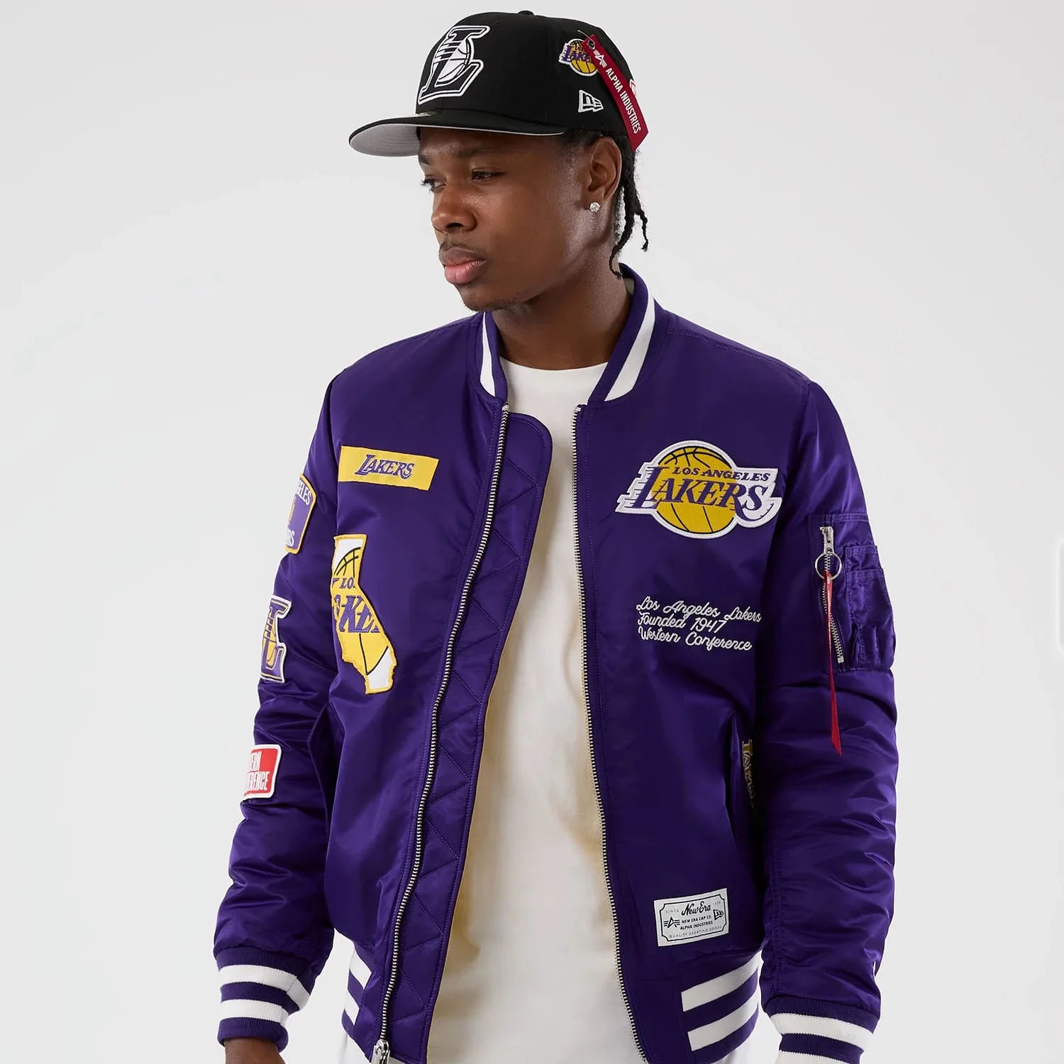 LA Lakers NBA x Alpha Purple Jacket - Image 7