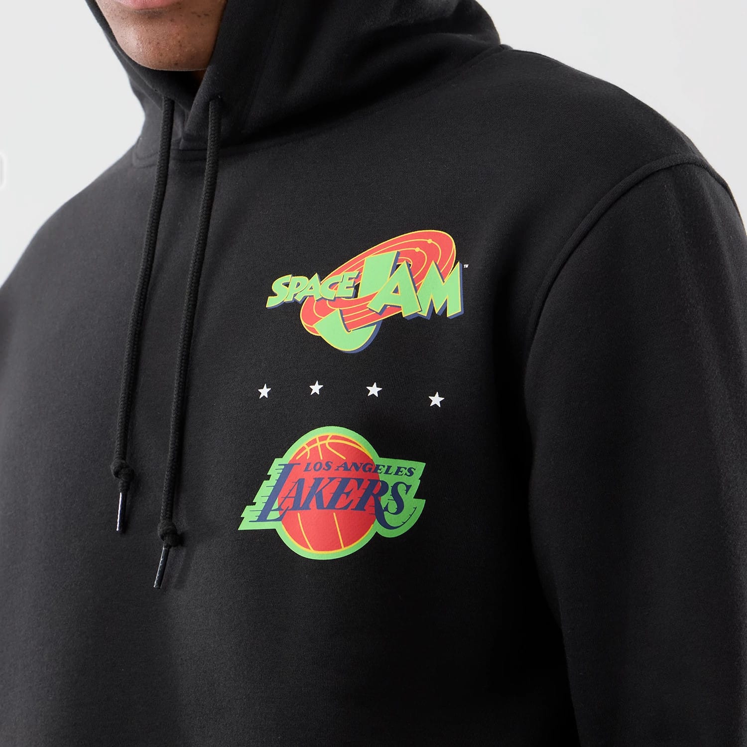 LA Lakers Space Jam 2 X NBA Black Pullover Hoodie - Image 5