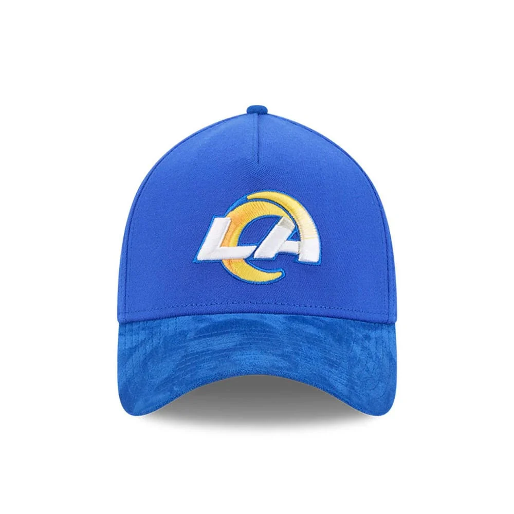 LA Rams NFL Suede Blue 39THIRTY A-Frame Stretch Fit Cap - Image 3