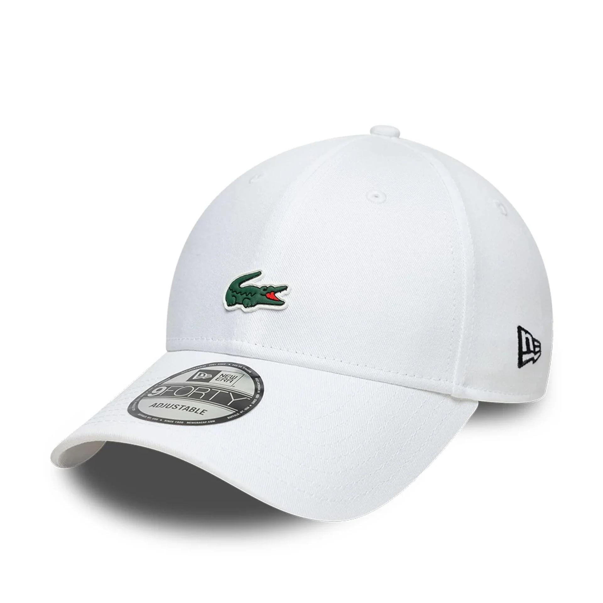 Lacoste X New Era White 9FORTY Adjustable Cap