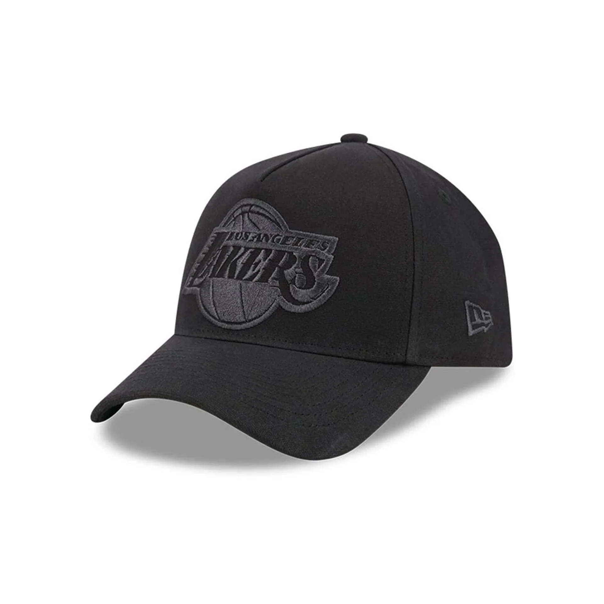 Lakers NBA Waxy Canvas Black 59FORTY A-Frame Fitted Cap - Image 4
