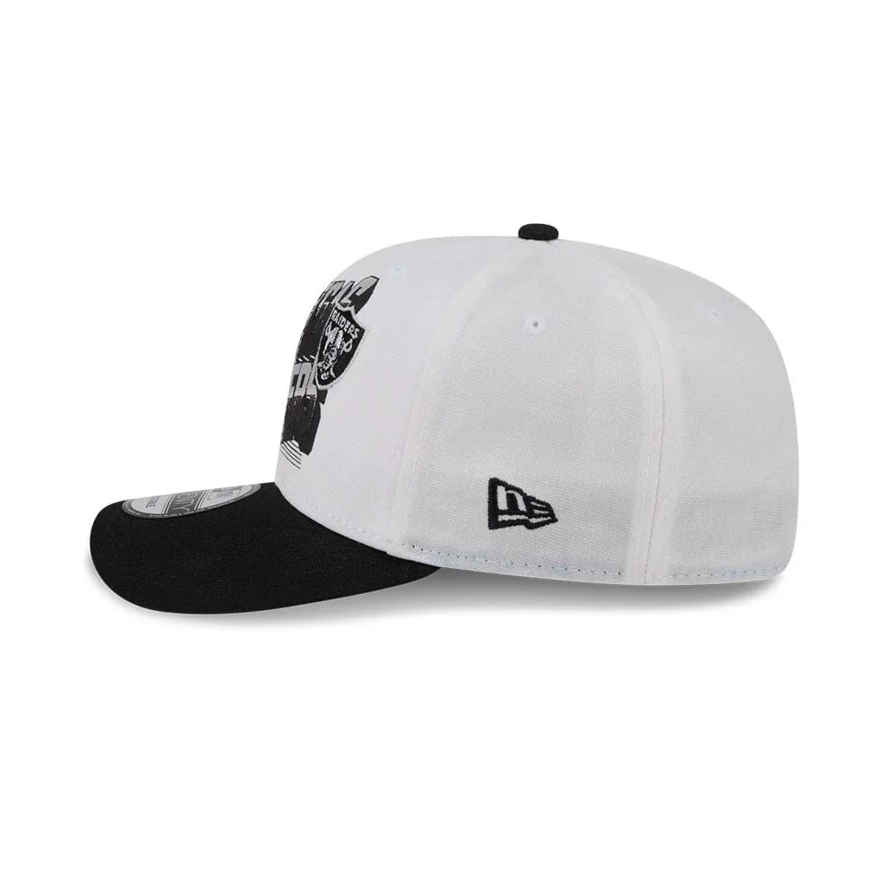 Las Vegas Raiders NFL Duck Cloth White 9SEVENTY Stretch Snap Cap - Image 5