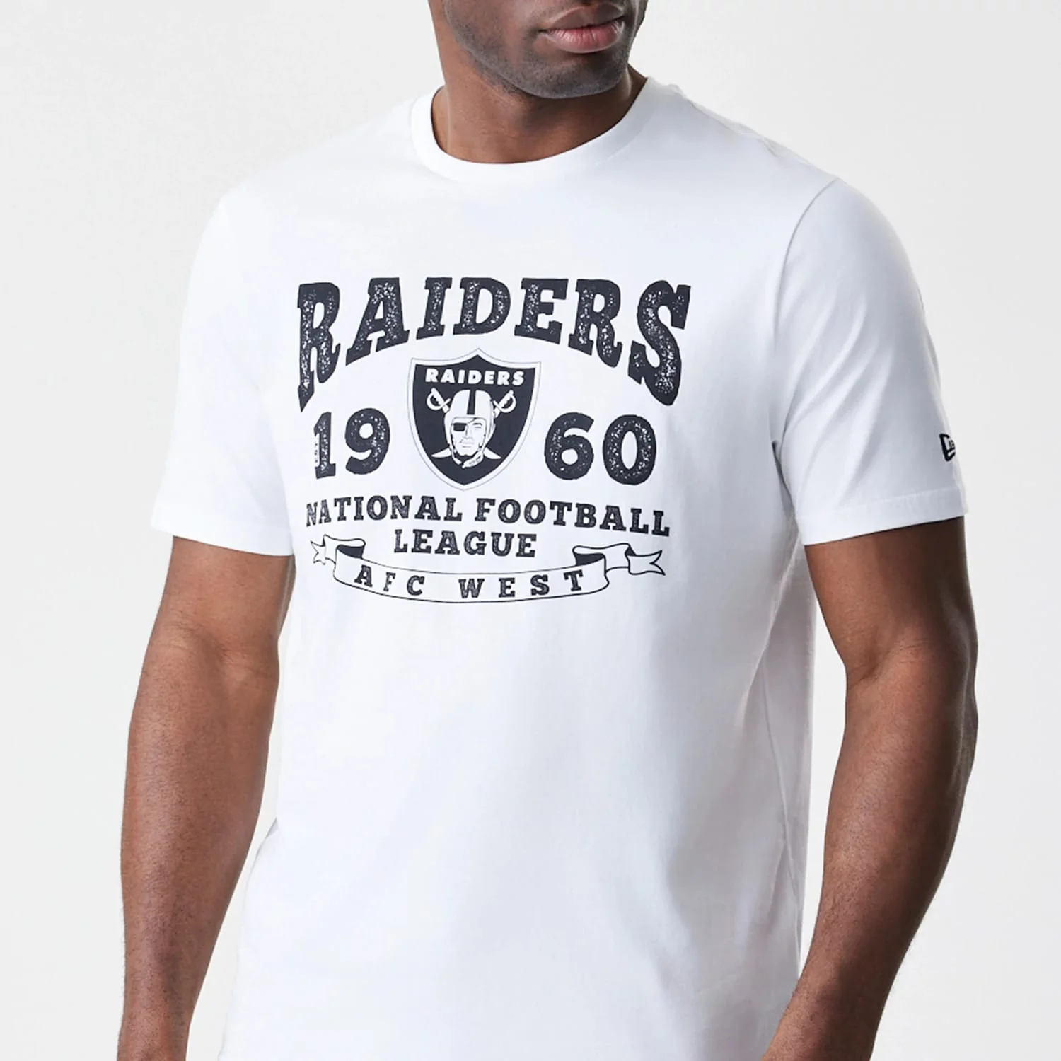 Las Vegas Raiders NFL Stack Arch Logo White T-Shirt - Image 3